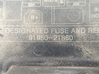 2011-2013 Kia Optima Fusebox Fuse Box Panel Relay Module P/N:919502T860 Fits Fits 2011 2012 2013 OEM Used Auto Parts - Oemus