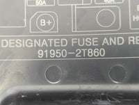 2011-2013 Kia Optima Fusebox Fuse Box Panel Relay Module P/N:91950-2T860 Fits Fits 2011 2012 2013 OEM Used Auto Parts - Oemu