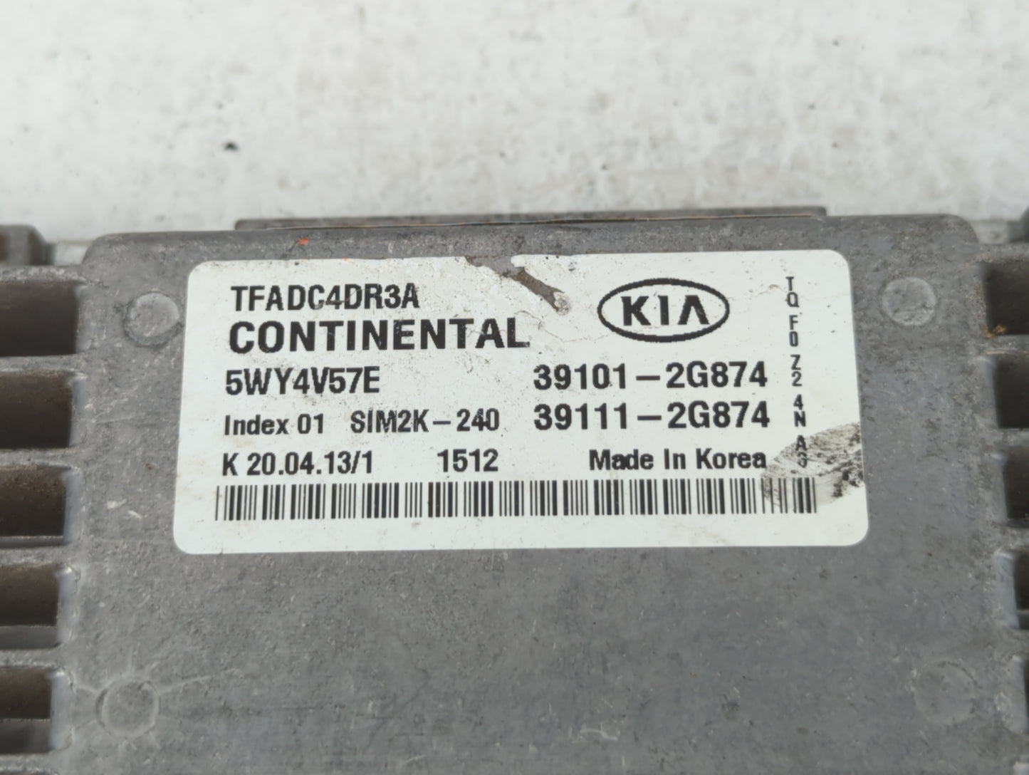 2011-2013 Kia Optima PCM Engine Control Computer ECU ECM PCU OEM P/N:39111-2G874 39101-2G874 Fits Fits 2011 2012 2013 OEM Us