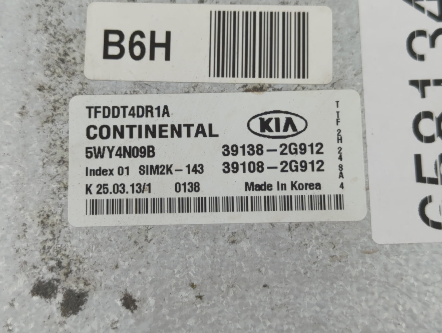 2011-2013 Kia Optima PCM Engine Control Computer ECU ECM PCU OEM P/N:39108-2G912 39138-2G912 Fits Fits 2011 2012 2013 OEM Us