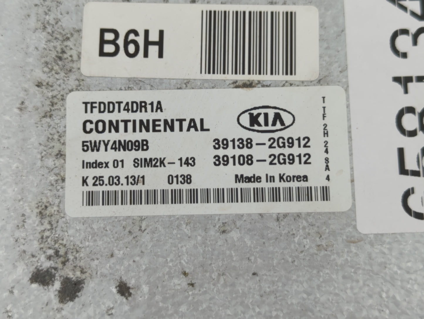2011-2013 Kia Optima PCM Engine Control Computer ECU ECM PCU OEM P/N:39108-2G912 39138-2G912 Fits Fits 2011 2012 2013 OEM Us