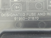 2011-2013 Kia Optima Fusebox Fuse Box Panel Relay Module P/N:91950-2T70 Fits Fits 2011 2012 2013 OEM Used Auto Parts - Oemus