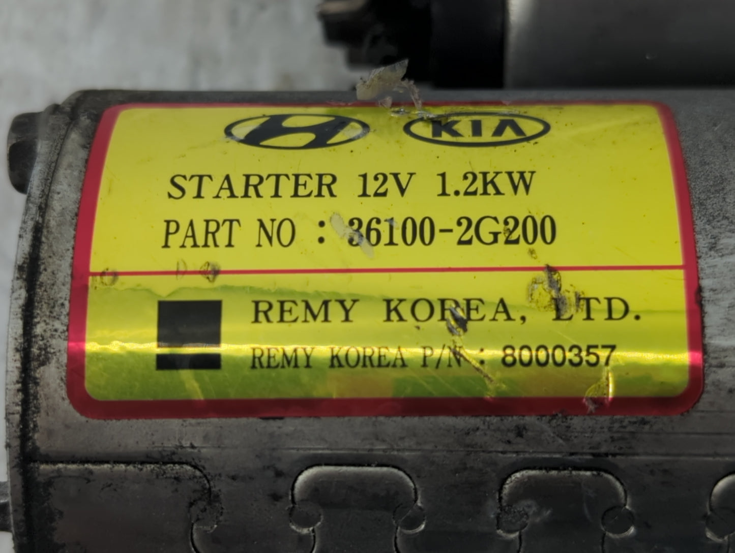2008-2015 Kia Optima Car Starter Motor Solenoid OEM P/N:8000357 36100-2G200 Fits Fits 2008 2009 2010 2011 2012 2013 2014 201