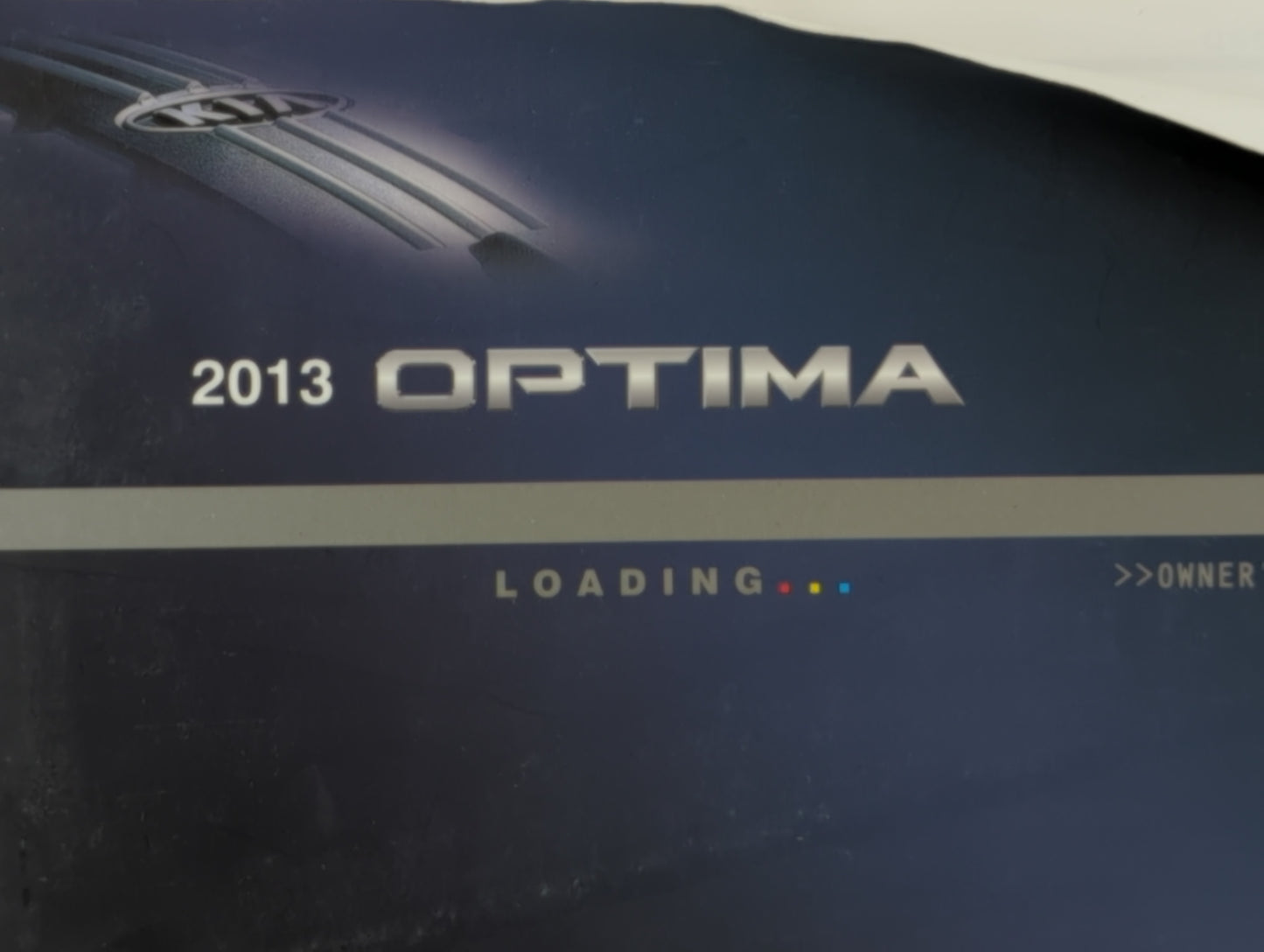 2013 Kia Optima Owners Manual Book Guide P/N:A4C0-EU28B OEM Used Auto Parts - Oemusedautoparts1.com
