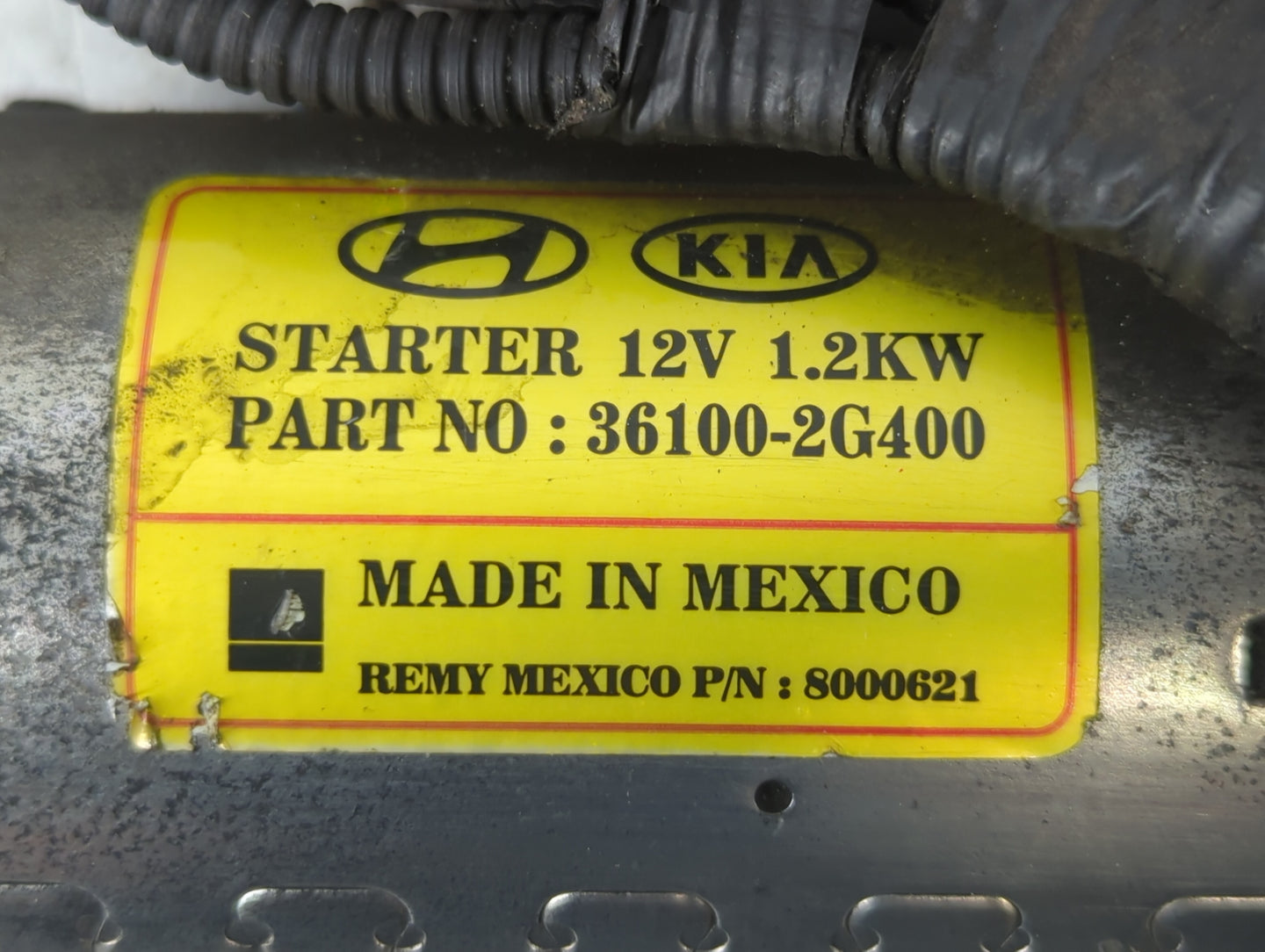 2012-2014 Kia Optima Car Starter Motor Solenoid OEM P/N:36100-2G400 Fits Fits 2008 2009 2010 2011 2012 2013 2014 OEM Used Au