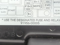 2011-2013 Kia Optima Fusebox Fuse Box Panel Relay Module P/N:91956-00005 Fits Fits 2011 2012 2013 OEM Used Auto Parts - Oemu