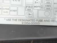 2011-2013 Kia Optima Fusebox Fuse Box Panel Relay Module P/N:91956-00003 Fits Fits 2011 2012 2013 OEM Used Auto Parts - Oemu