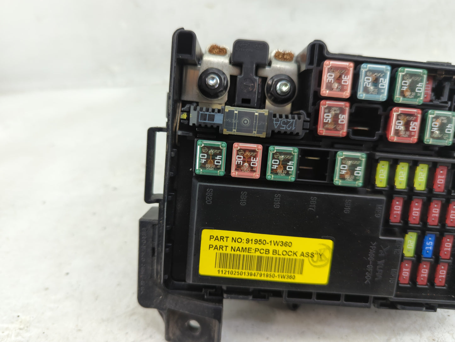 2012-2015 Kia Rio Fusebox Fuse Box Panel Relay Module P/N:91950-1W360 Fits Fits 2012 2013 2014 2015 OEM Used Auto Parts - Oe