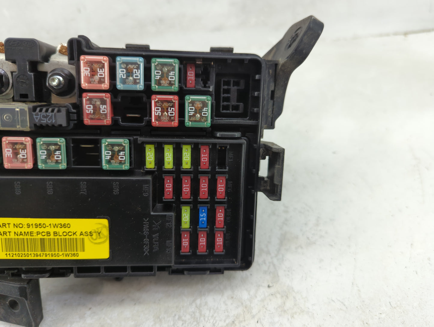 2012-2015 Kia Rio Fusebox Fuse Box Panel Relay Module P/N:91950-1W360 Fits Fits 2012 2013 2014 2015 OEM Used Auto Parts - Oe