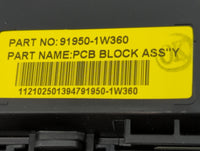 2012-2015 Kia Rio Fusebox Fuse Box Panel Relay Module P/N:91950-1W360 Fits Fits 2012 2013 2014 2015 OEM Used Auto Parts - Oe