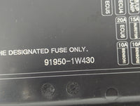 2012-2015 Kia Rio Fusebox Fuse Box Panel Relay Module P/N:91950-1W430 91950-1W350, 91950-1W360 Fits Fits 2012 2013 2014 2015