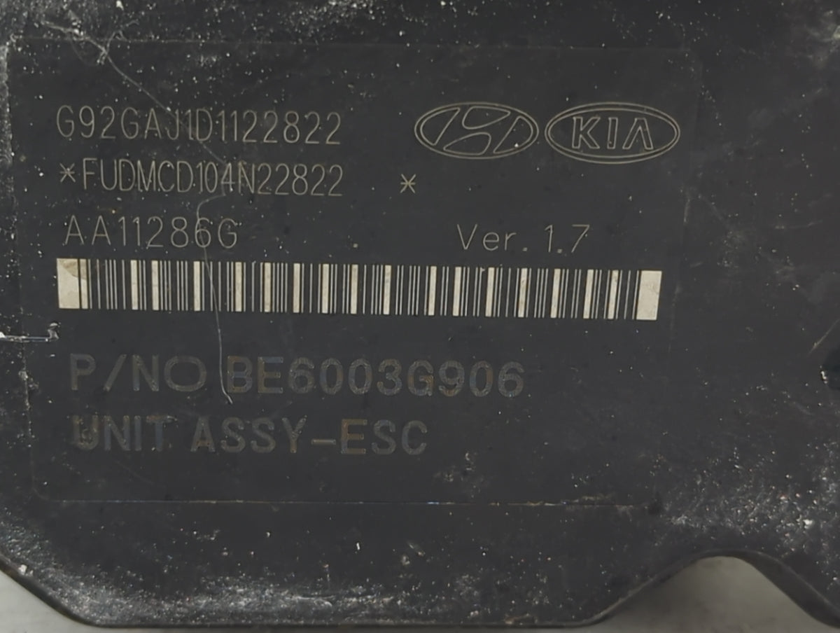 2012-2015 Kia Rio Anti-Lock Brake ABS Pump Module Actuator OEM P/N:BE6003G906 Fits Fits 2012 2013 2014 2015 OEM Used Auto Pa