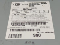 2013 Kia Rio Radio AM FM Cd Player Receiver Replacement P/N:96170-1W900CA AM170IHAN Fits OEM Used Auto Parts - Oemusedautopa