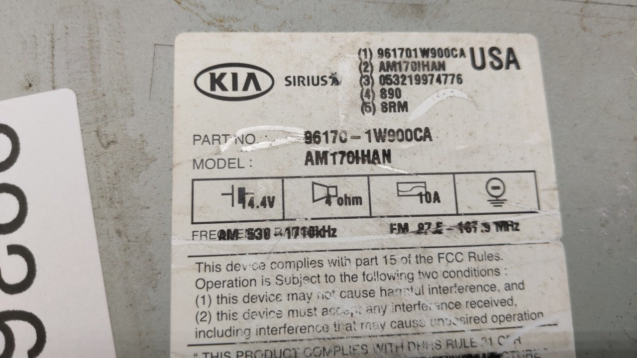 2012-2015 Kia Rio Radio AM FM Cd Player Receiver Replacement P/N:96170-1W950CA 96170-1W900CA Fits Fits 2012 2013 2014 2015 O
