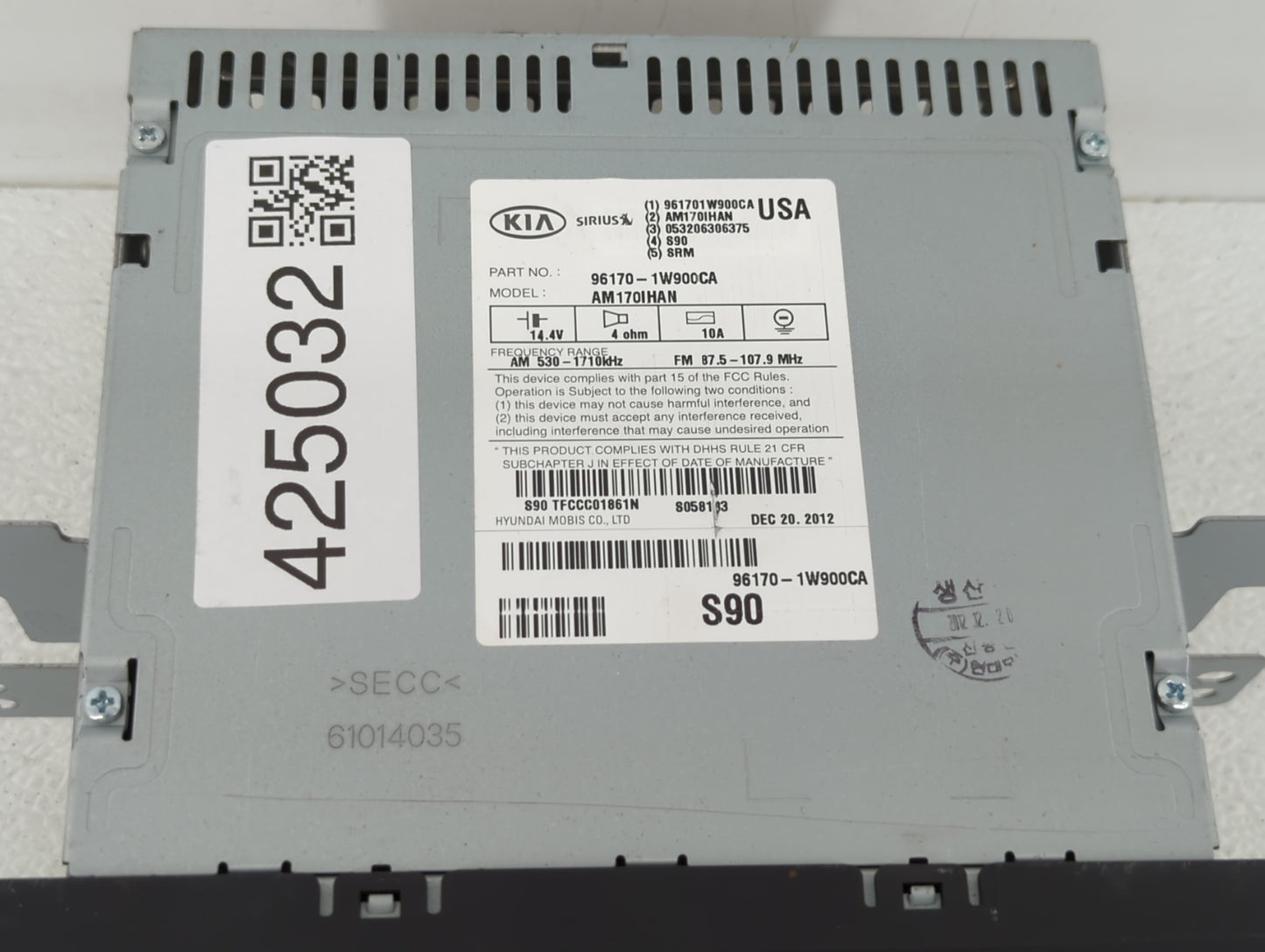 2012-2015 Kia Rio Am Fm Cd Player Radio Receiver - Oemusedautoparts1.com
