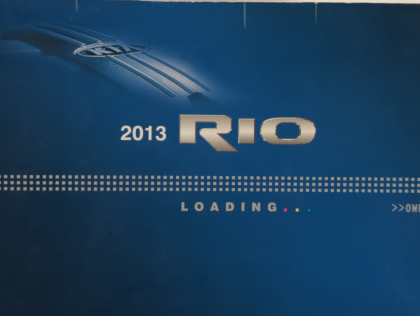 2013 Kia Rio Owners Manual Book Guide OEM Used Auto Parts - Oemusedautoparts1.com