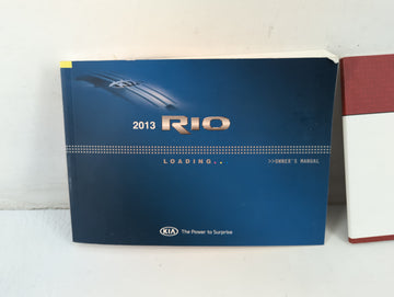 2013 Kia Rio Owners Manual Book Guide P/N:A1W0-EU2DH OEM Used Auto Parts