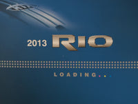 2013 Kia Rio Owners Manual Book Guide P/N:A1W0-EU2DH OEM Used Auto Parts - Oemusedautoparts1.com