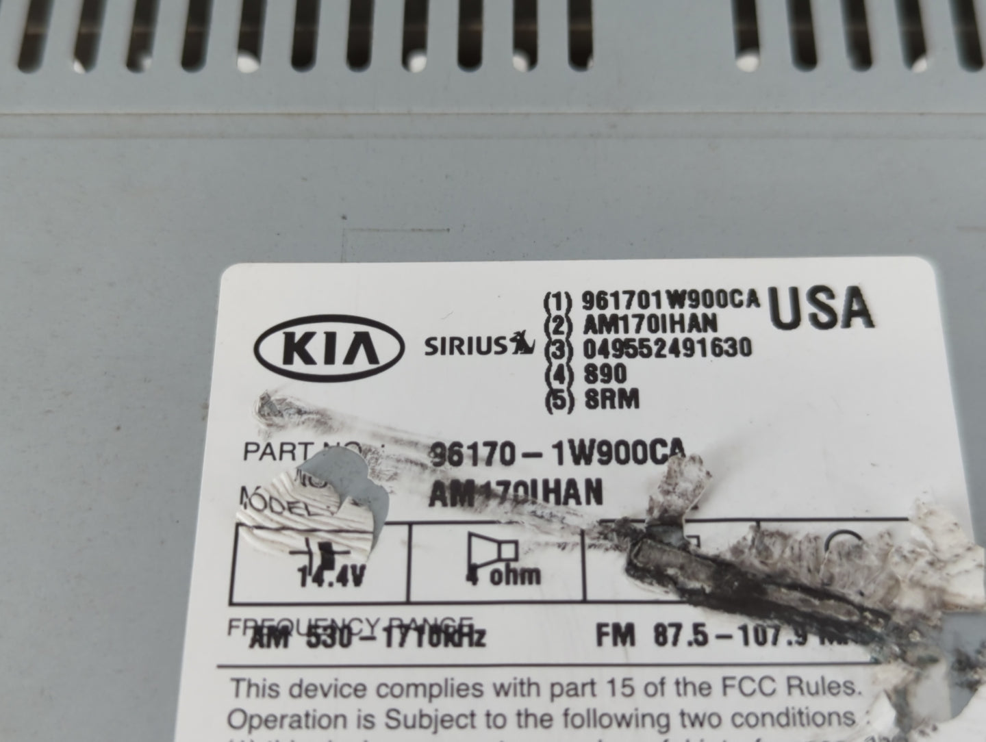 2012-2015 Kia Rio Am Fm Cd Player Radio Receiver - Oemusedautoparts1.com