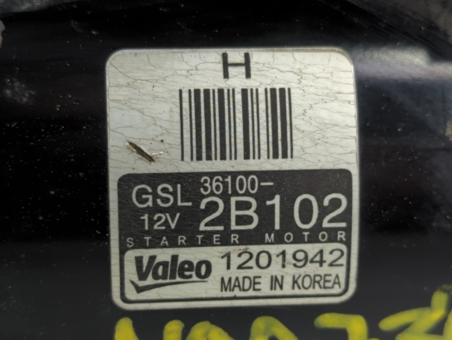 2013-2014 Kia Rio Car Starter Motor Solenoid OEM P/N:1201942 36100-2B102 Fits Fits 2012 2013 2014 2015 2016 2017 OEM Used Au