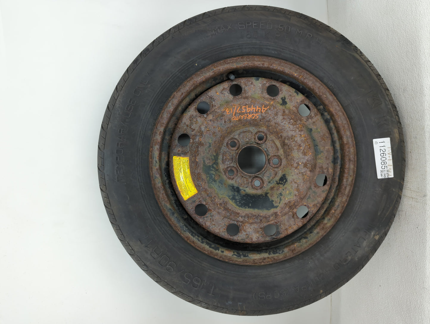 2011-2020 Kia Sorento Spare Donut Tire Wheel Rim Oem - Oemusedautoparts1.com
