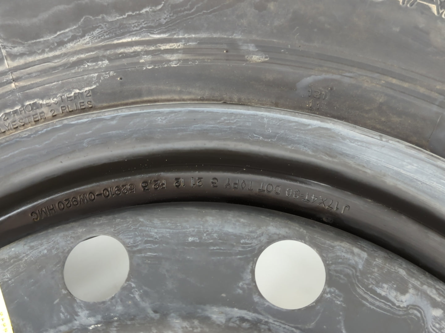 2011-2020 Kia Sorento Spare Donut Tire Wheel Rim Oem - Oemusedautoparts1.com