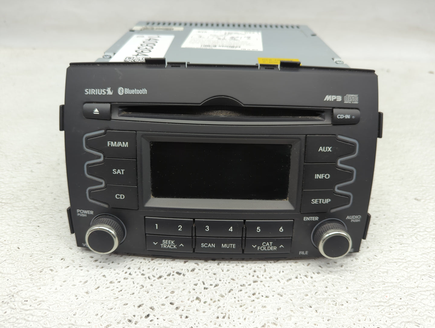 2012-2013 Kia Sorento Radio AM FM Cd Player Receiver Replacement P/N:96140-1U201CA Fits Fits 2012 2013 OEM Used Auto Parts -