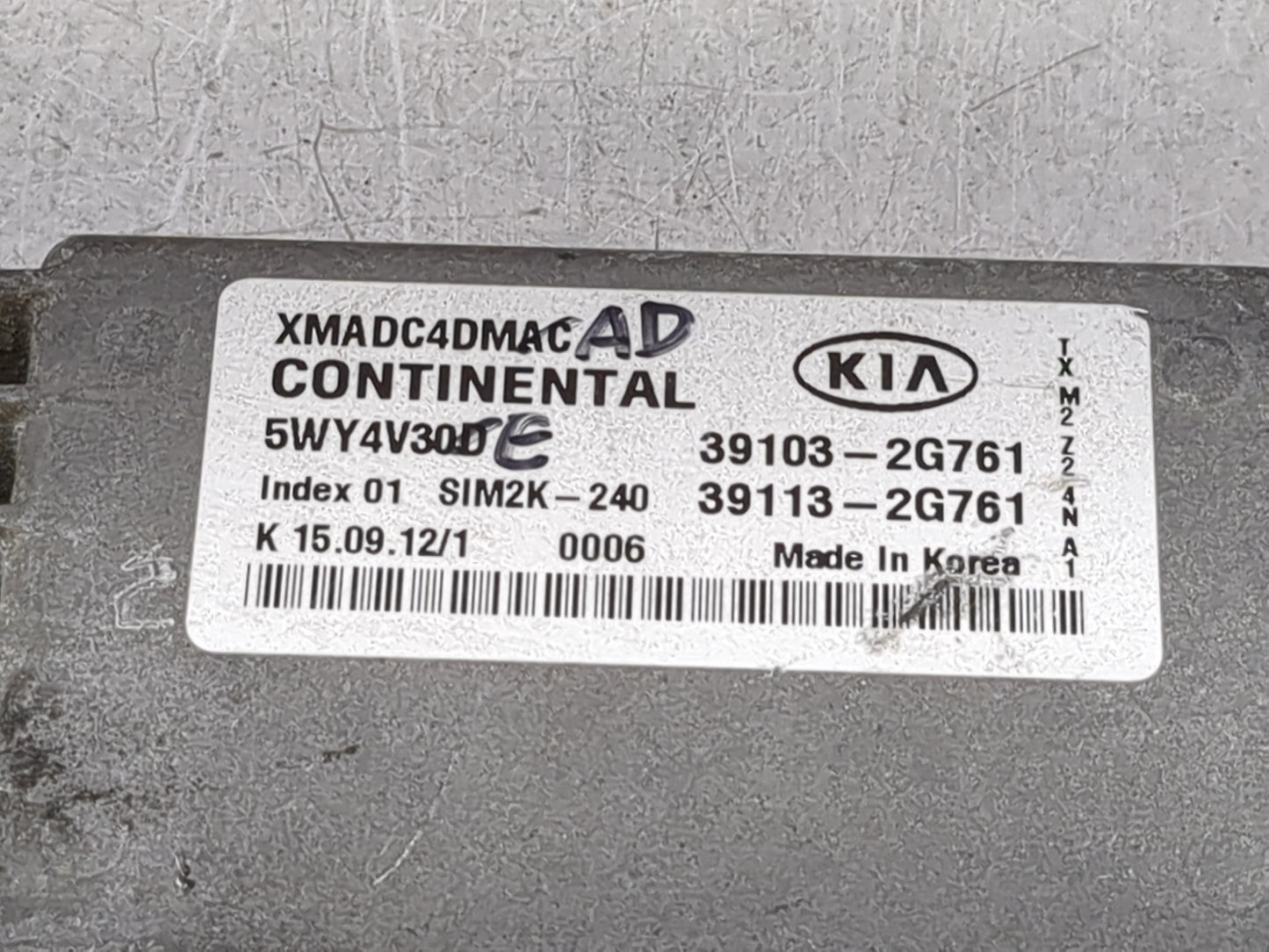 2012-2013 Kia Sorento PCM Engine Control Computer ECU ECM PCU OEM P/N:39103-2G761 39113-2G761, 5WY4V30D Fits Fits 2012 2013 