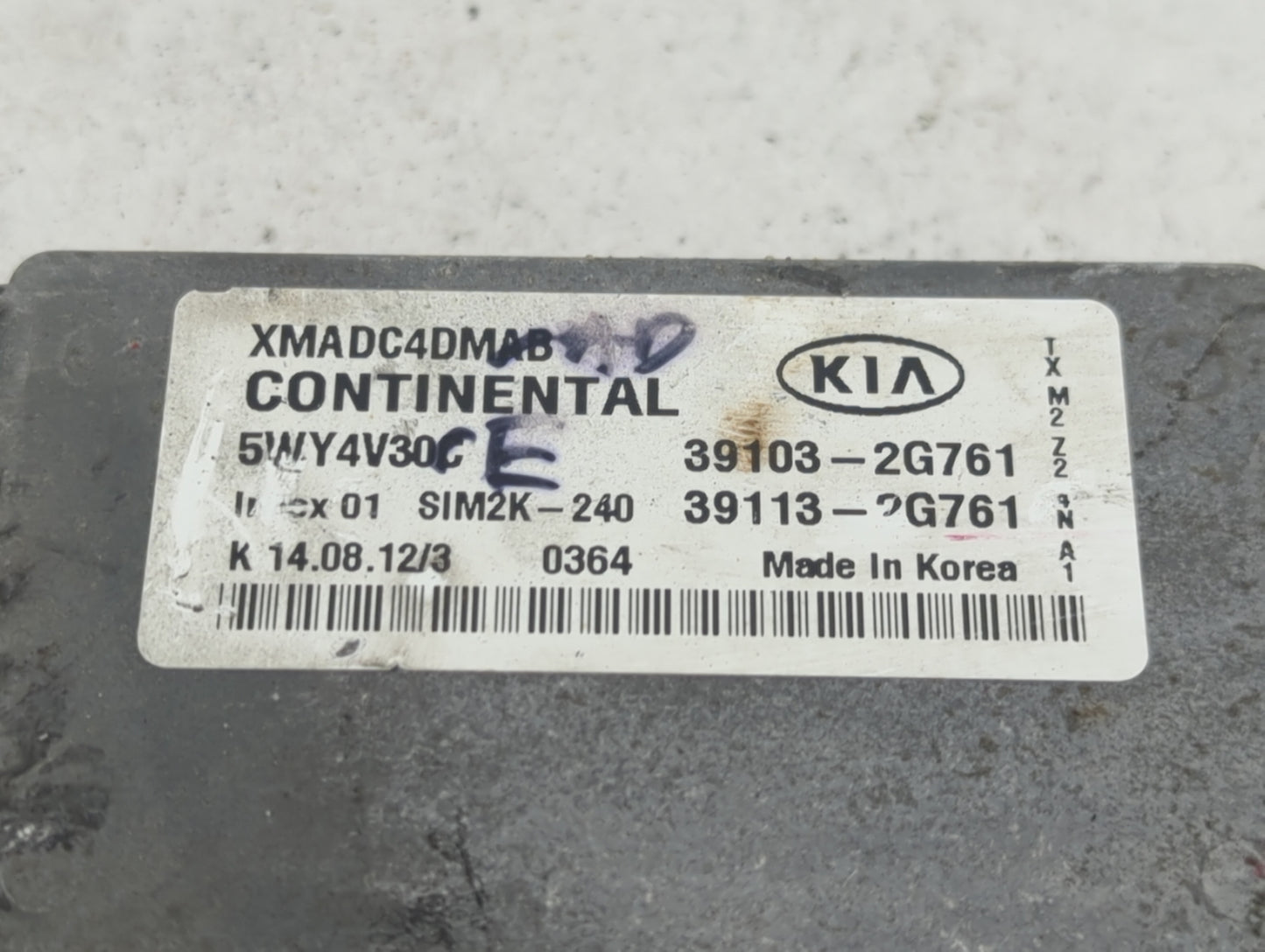 2012-2013 Kia Sorento PCM Engine Control Computer ECU ECM PCU OEM P/N:39103-2G761 39113-2G761, 5WY4V30D Fits Fits 2012 2013 