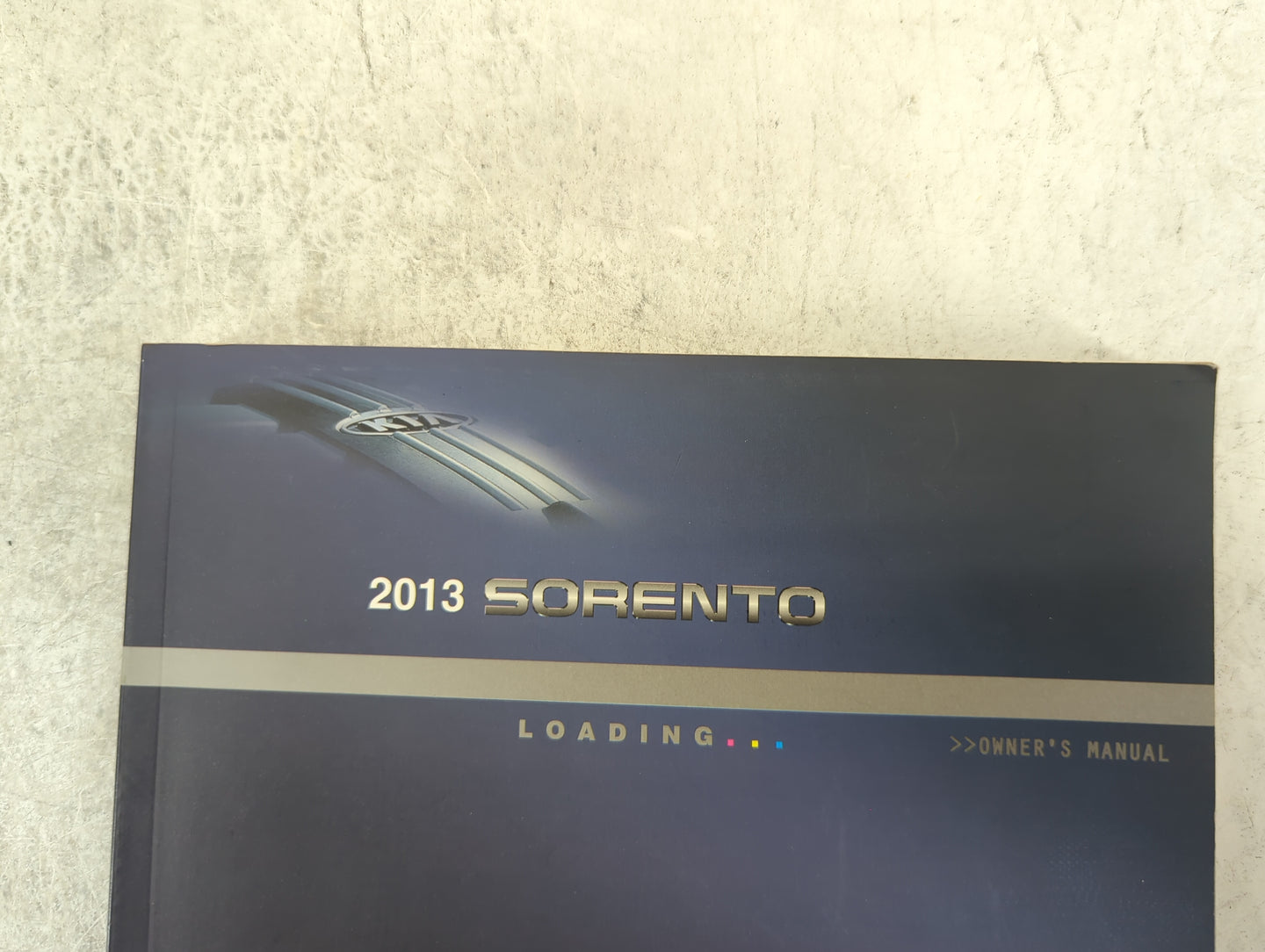 2013 Kia Sorento Owners Manual Book Guide P/N:A2PO-EU24A OEM Used Auto Parts - Oemusedautoparts1.com
