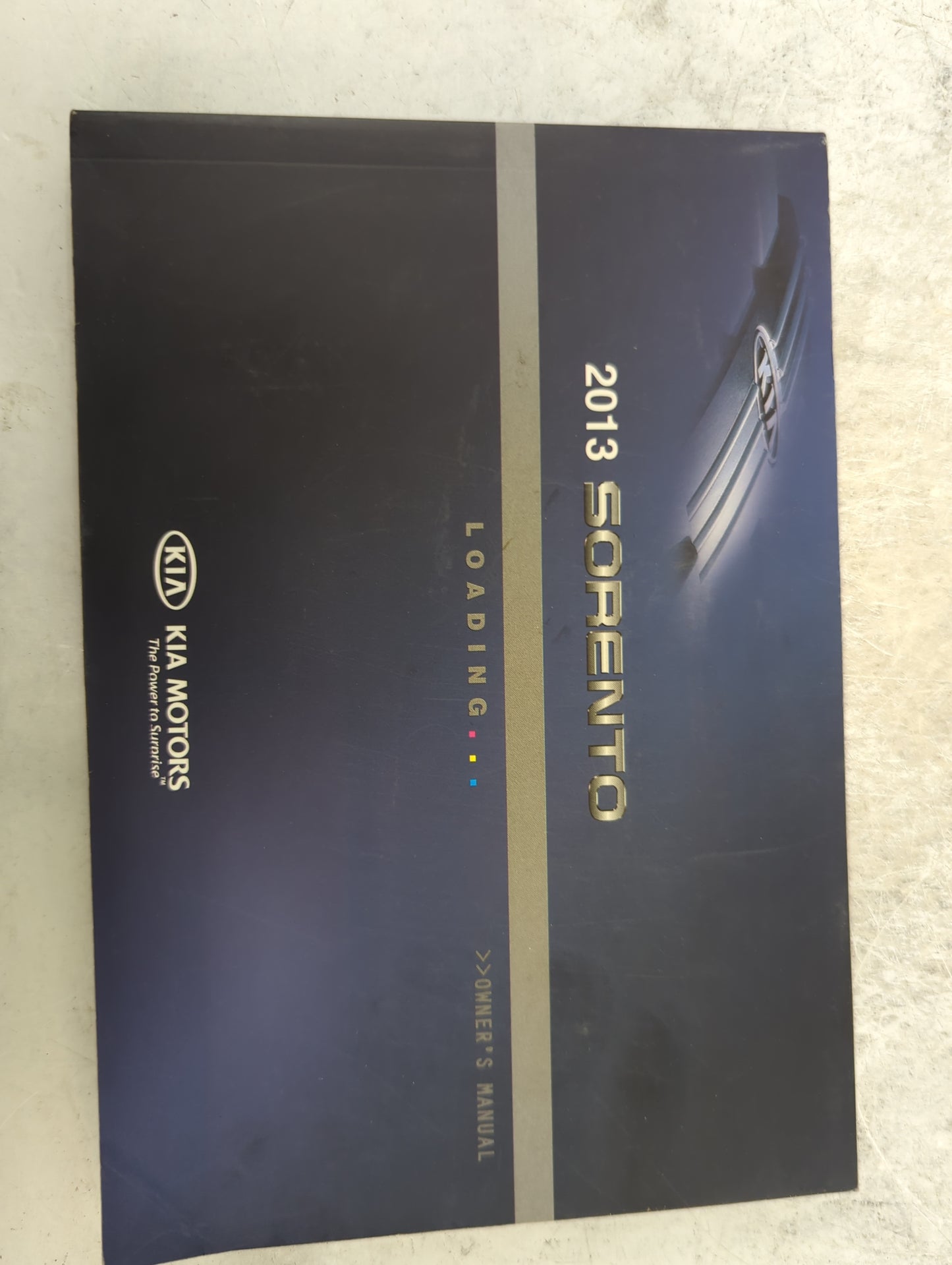 2013 Kia Sorento Owners Manual Book Guide P/N:A2P0-EU22A OEM Used Auto Parts - Oemusedautoparts1.com