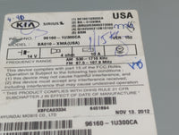 2012-2013 Kia Sorento Radio AM FM Cd Player Receiver Replacement P/N:961601U300CA 96160-1U300CA, BA010-XMA Fits Fits 2012 20
