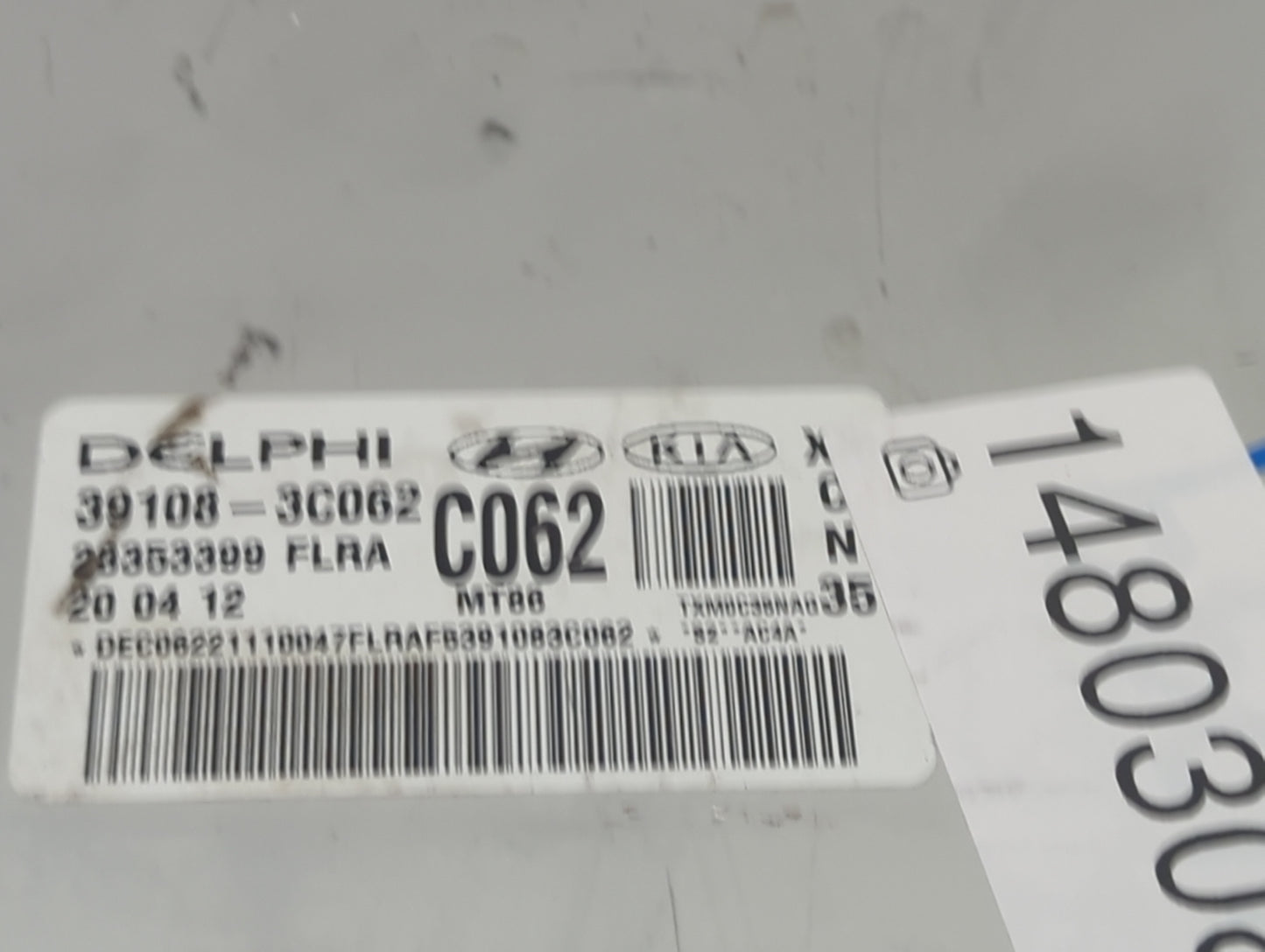 2011-2013 Kia Sorento PCM Engine Control Computer ECU ECM PCU OEM P/N:39108-3C062 28353399 Fits Fits 2011 2012 2013 OEM Used