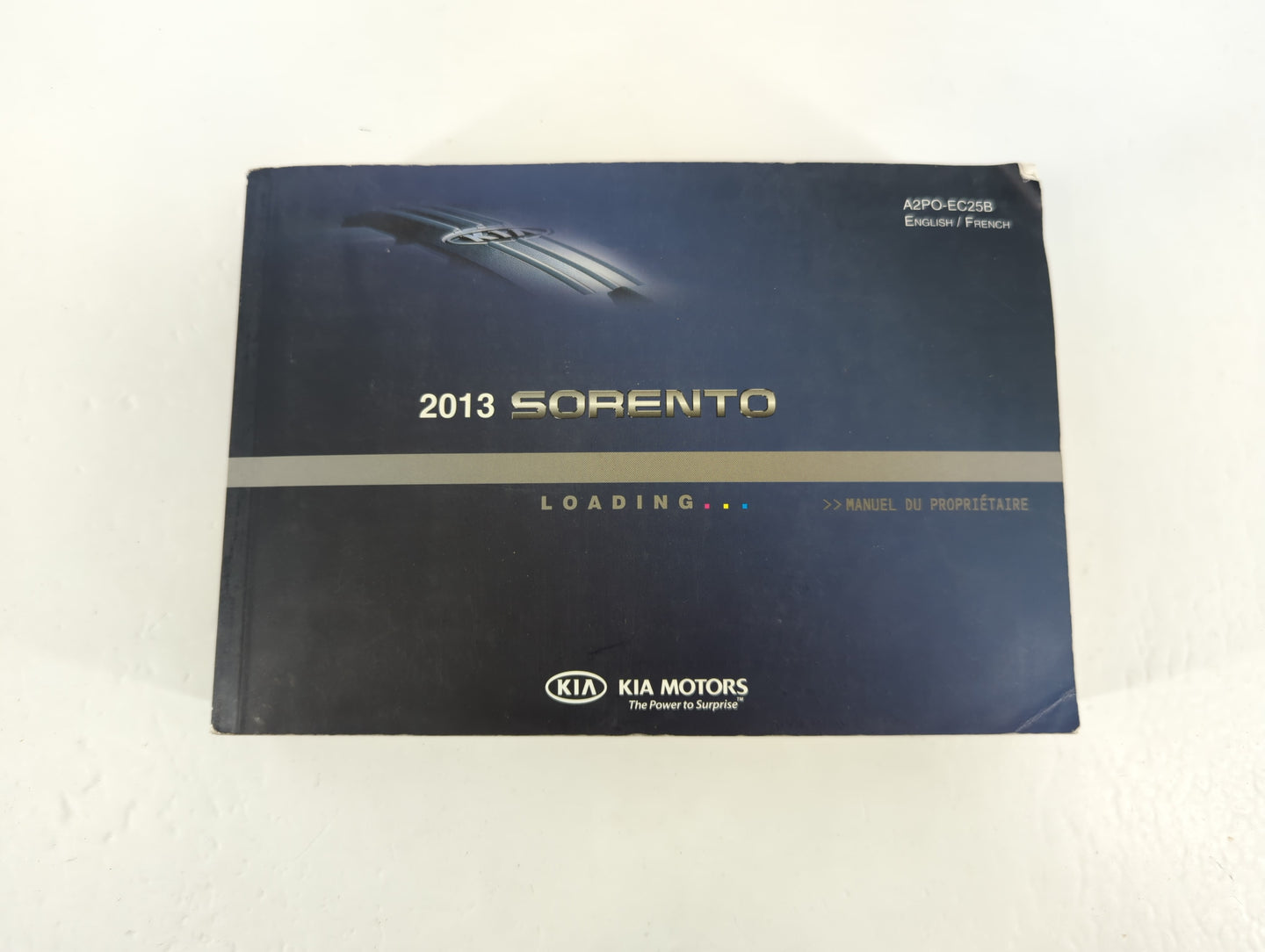 2013 Kia Sorento Owners Manual Book Guide P/N:A2PO-EC25B OEM Used Auto Parts - Oemusedautoparts1.com