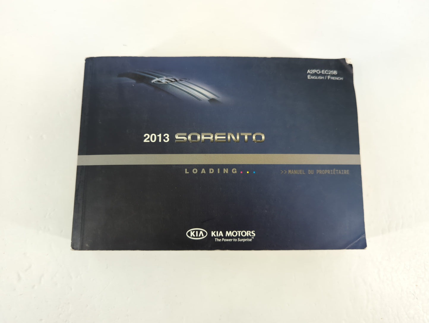 2013 Kia Sorento Owners Manual Book Guide P/N:A2PO-EC25B OEM Used Auto Parts - Oemusedautoparts1.com