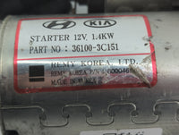 2013 Kia Sorento Car Starter Motor Solenoid OEM P/N:36100-3C151 Fits OEM Used Auto Parts - Oemusedautoparts1.com