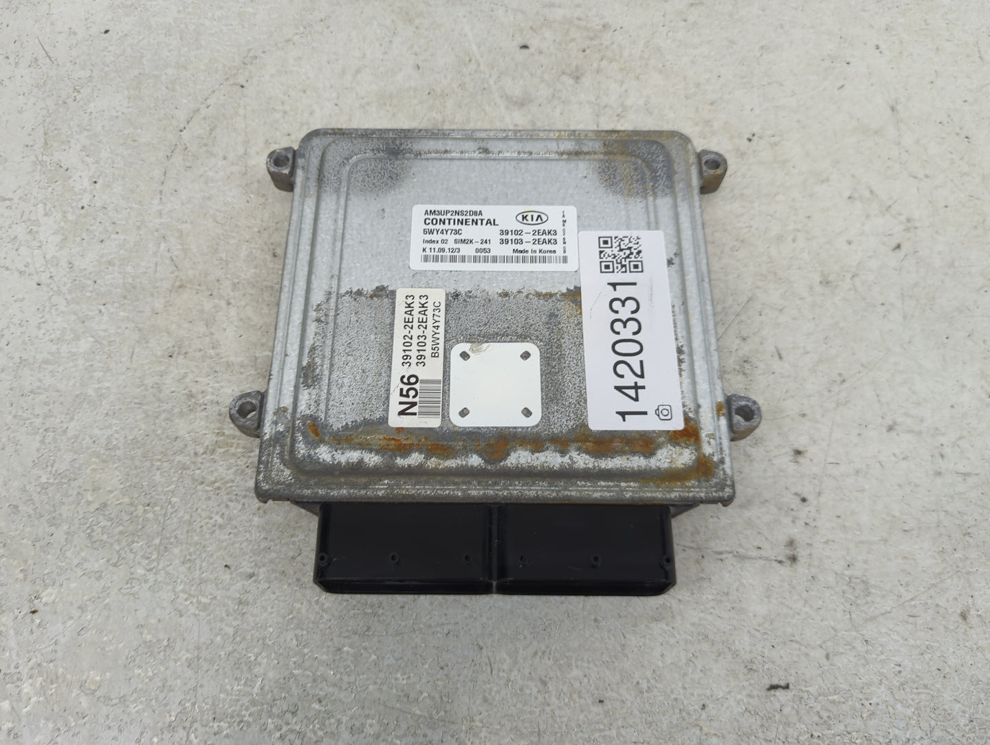 2012-2013 Kia Soul PCM Engine Control Computer ECU ECM PCU OEM P/N:AM3UP2NS2D8A 5WY4Y73C, 39102-2EAK3 Fits Fits 2012 2013 OE