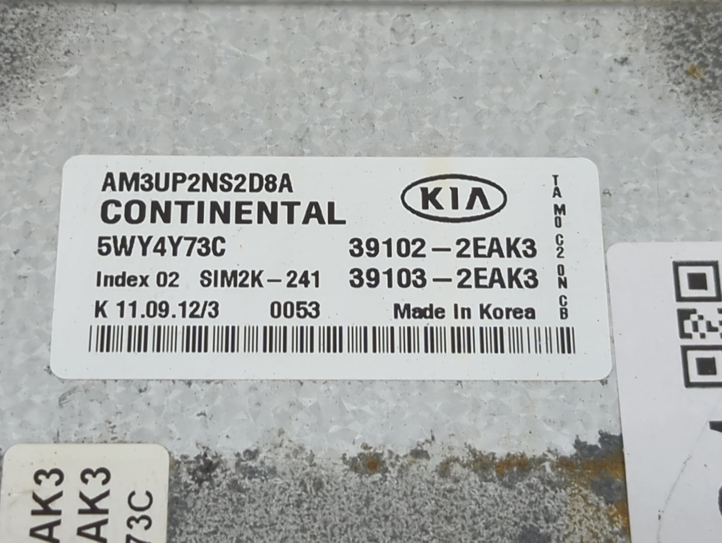 2012-2013 Kia Soul PCM Engine Control Computer ECU ECM PCU OEM P/N:AM3UP2NS2D8A 5WY4Y73C, 39102-2EAK3 Fits Fits 2012 2013 OE