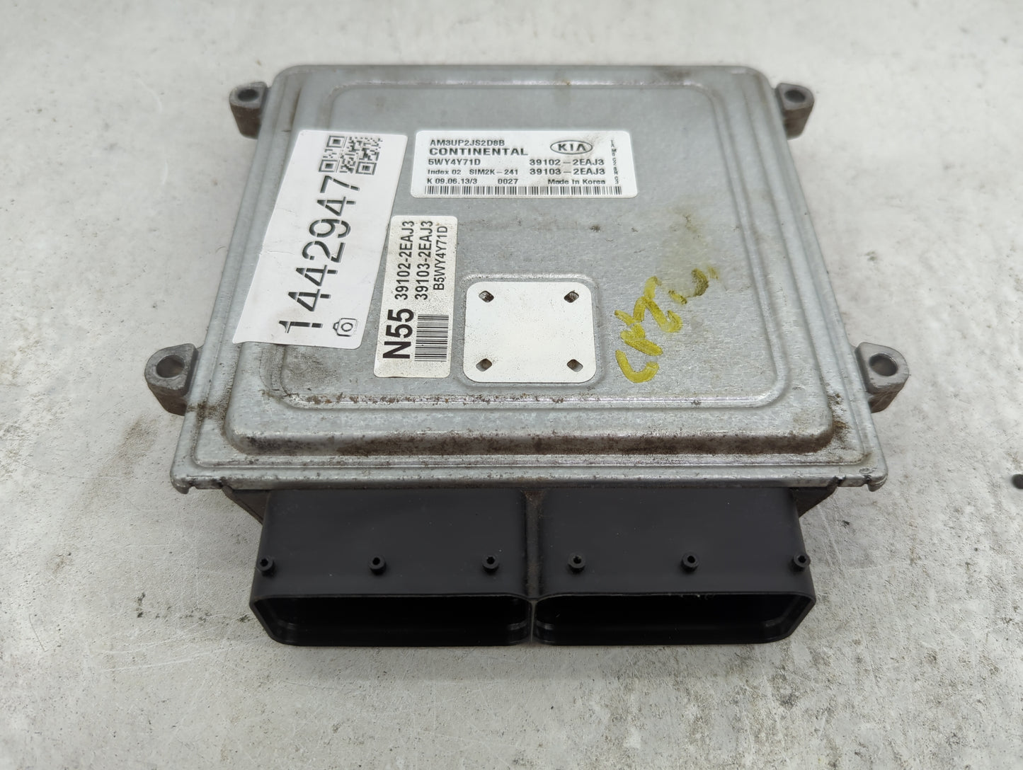 2012-2013 Kia Soul PCM Engine Control Computer ECU ECM PCU OEM P/N:AM3UP2JS2D8B 5WY4Y71D, 39102-2EAJ3 Fits Fits 2012 2013 OE