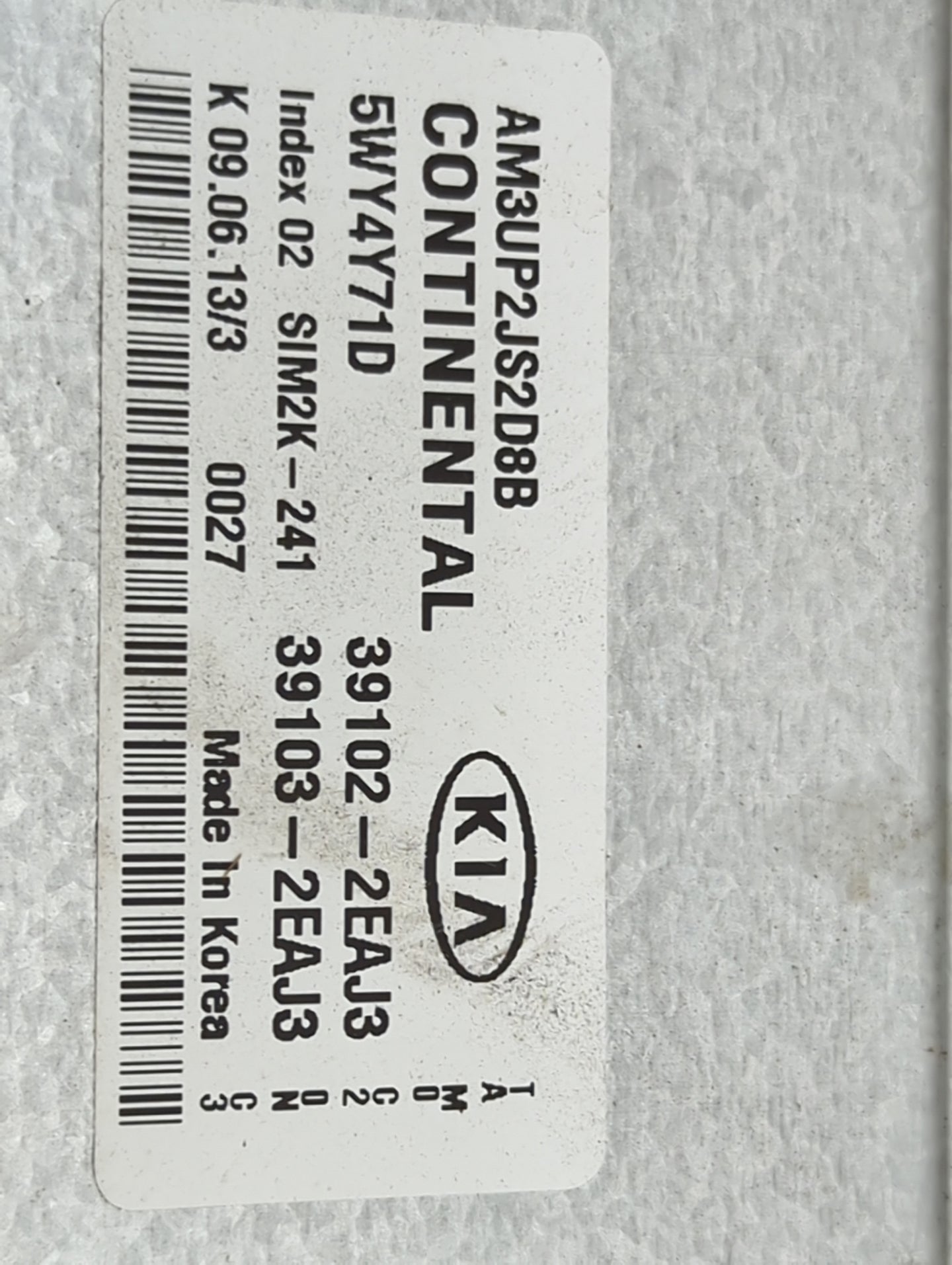 2012-2013 Kia Soul PCM Engine Control Computer ECU ECM PCU OEM P/N:AM3UP2JS2D8B 5WY4Y71D, 39102-2EAJ3 Fits Fits 2012 2013 OE