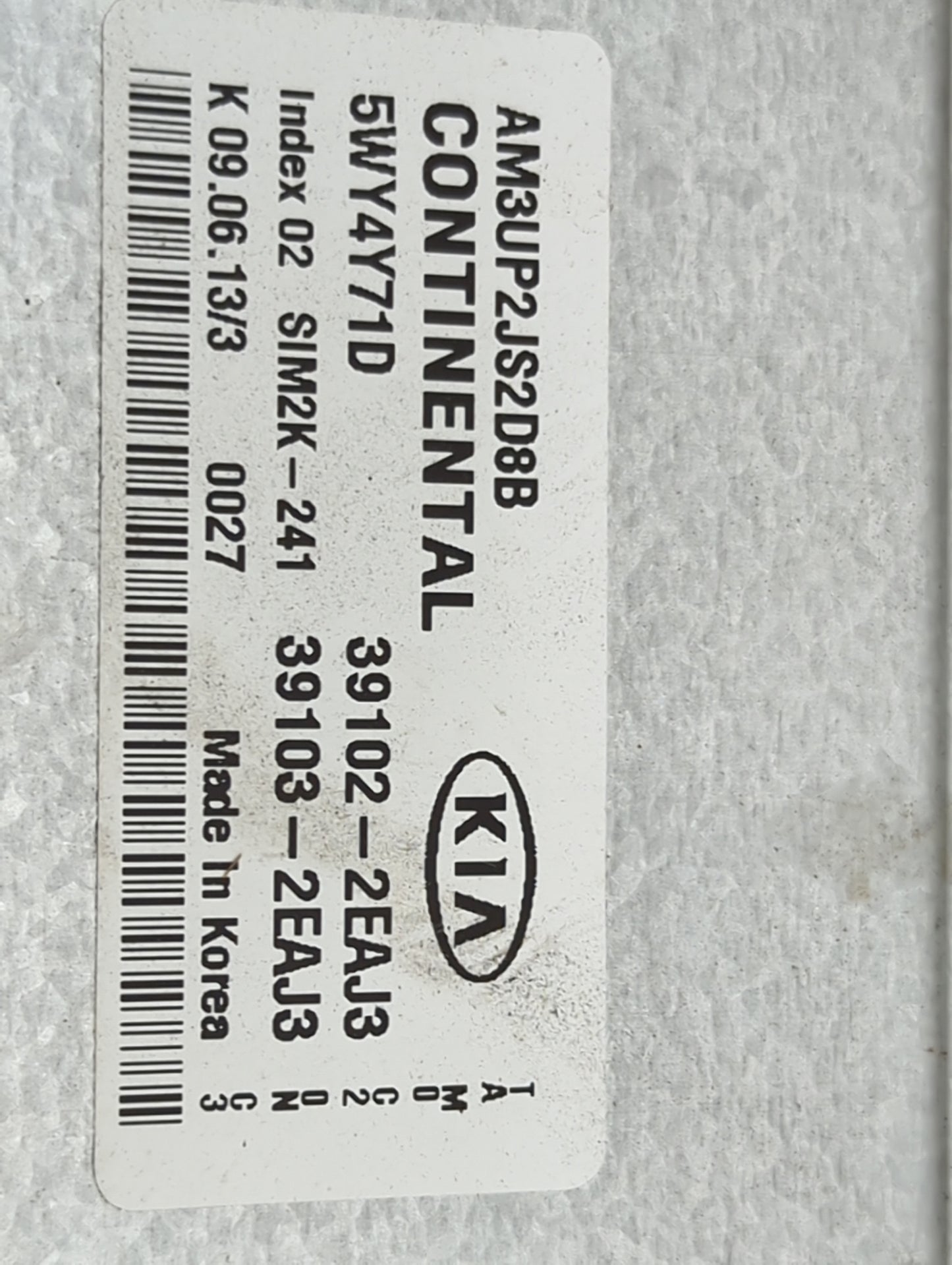 2012-2013 Kia Soul PCM Engine Control Computer ECU ECM PCU OEM P/N:AM3UP2JS2D8B 5WY4Y71D, 39102-2EAJ3 Fits Fits 2012 2013 OE
