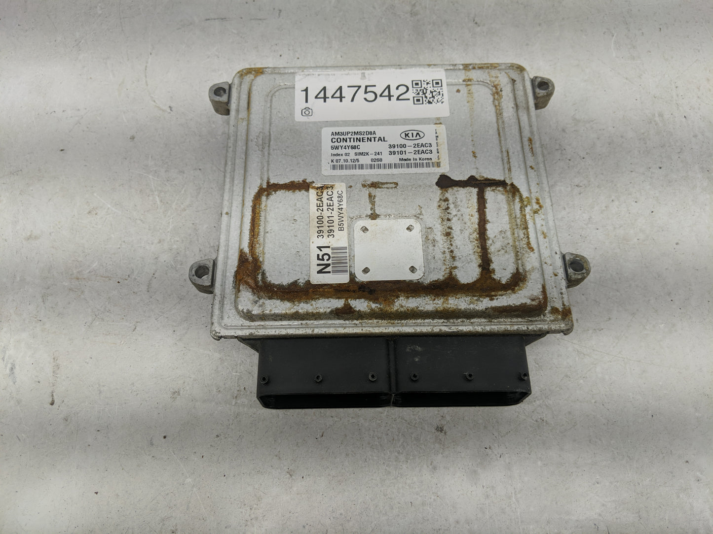 2012-2013 Kia Soul PCM Engine Control Computer ECU ECM PCU OEM P/N:AM3UP2MS2D8A 5WY4Y68C, 39100-2EAC3 Fits Fits 2012 2013 OE