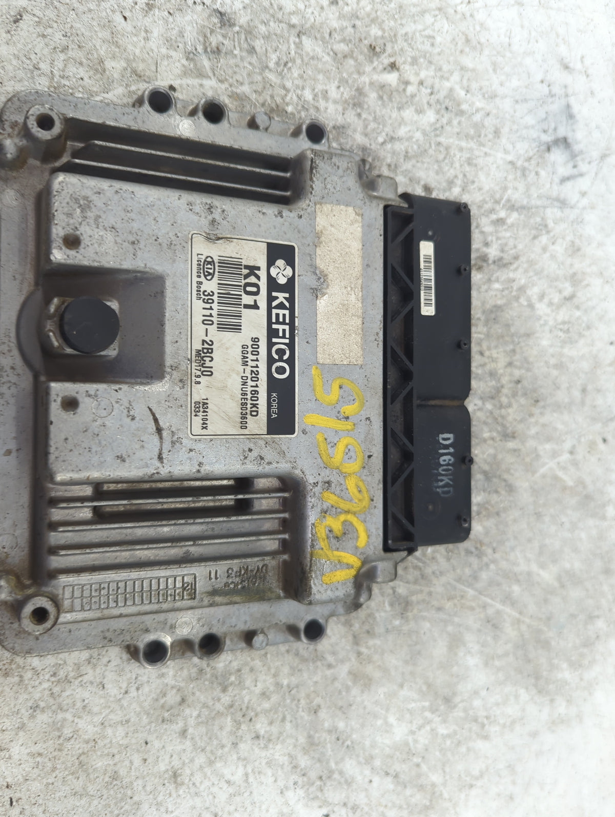 2012-2013 Kia Soul PCM Engine Control Computer ECU ECM PCU OEM P/N:39110-2BCJ0 9001120160KD, MED17.9.8 Fits 2012 2013 OEM Us