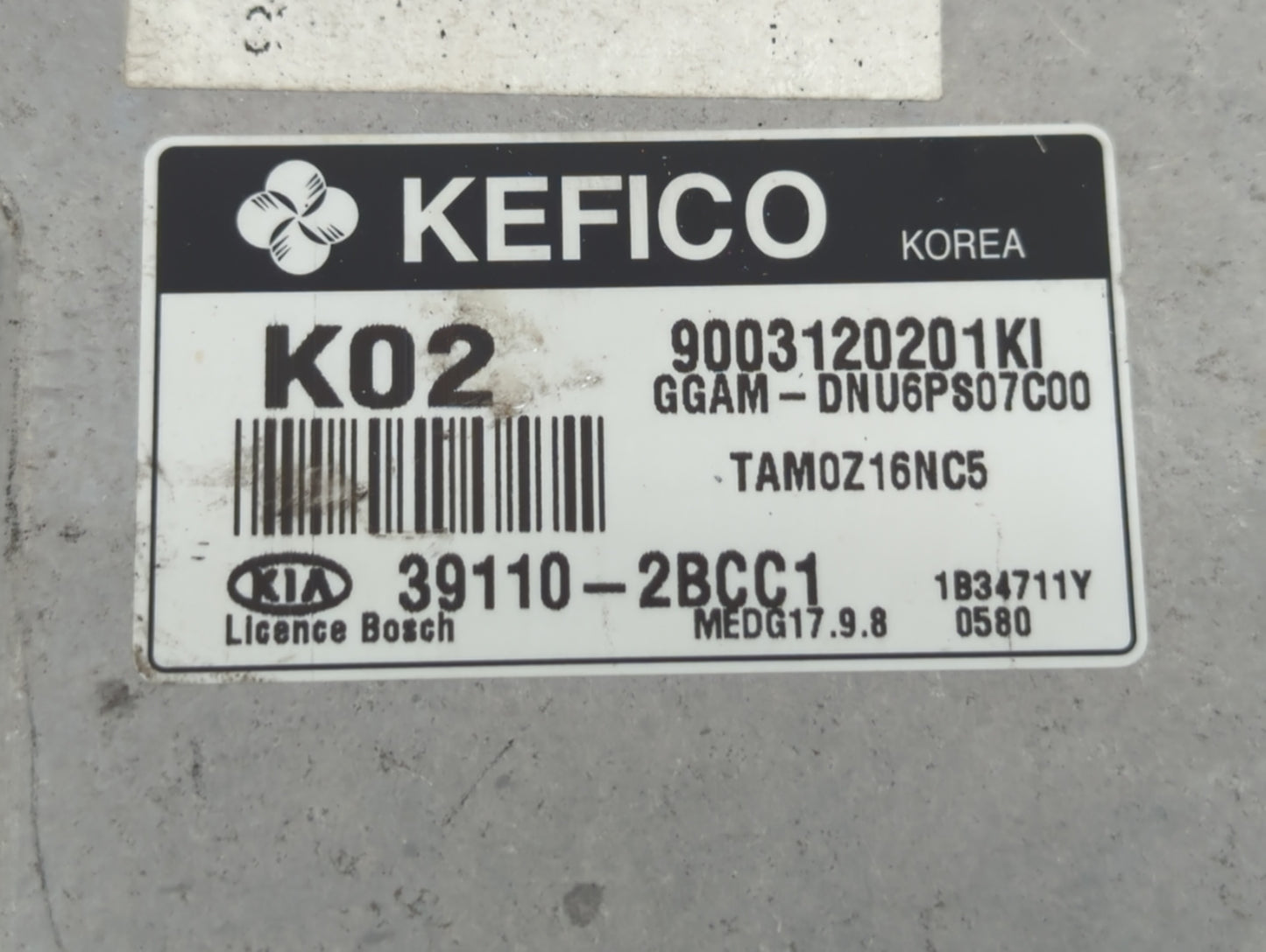2013 Kia Soul PCM Engine Control Computer ECU ECM PCU OEM P/N:39110-2BCJ0 39110-2BCC1 Fits OEM Used Auto Parts - Oemusedauto