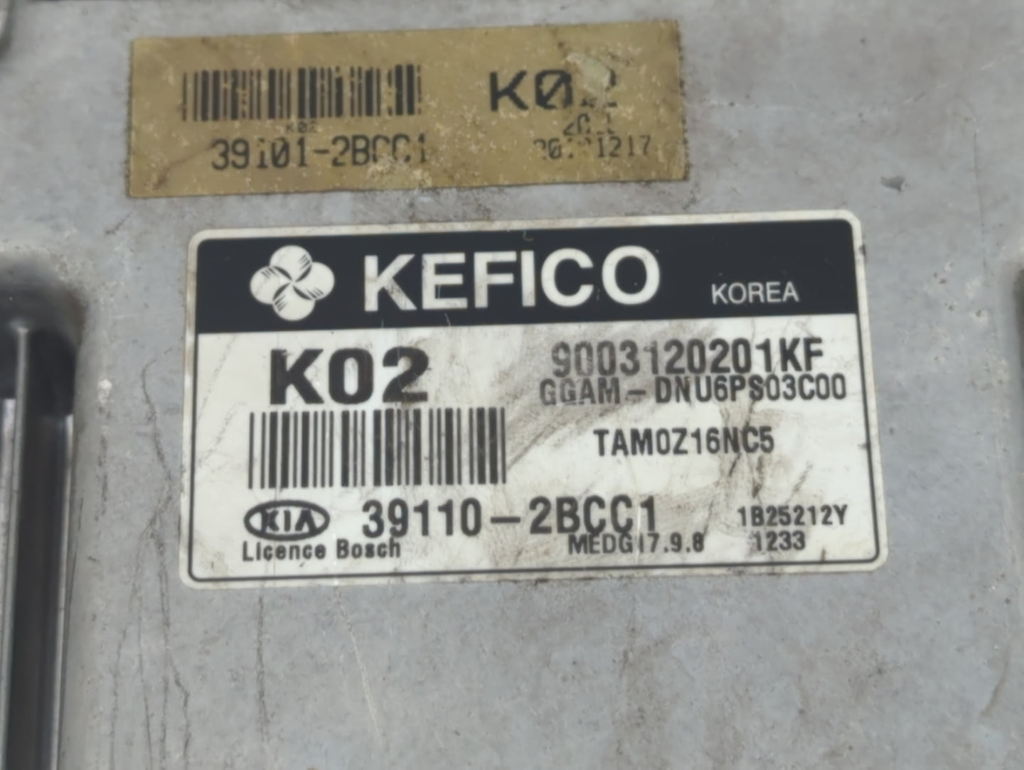 2013 Kia Soul PCM Engine Control Computer ECU ECM PCU OEM P/N:39110-2BCC1 Fits OEM Used Auto Parts - Oemusedautoparts1.com