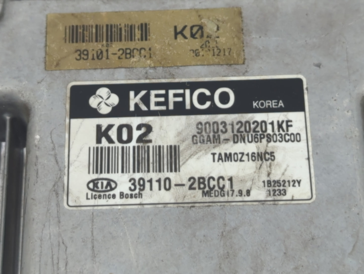 2013 Kia Soul PCM Engine Control Computer ECU ECM PCU OEM P/N:39110-2BCC1 Fits OEM Used Auto Parts - Oemusedautoparts1.com
