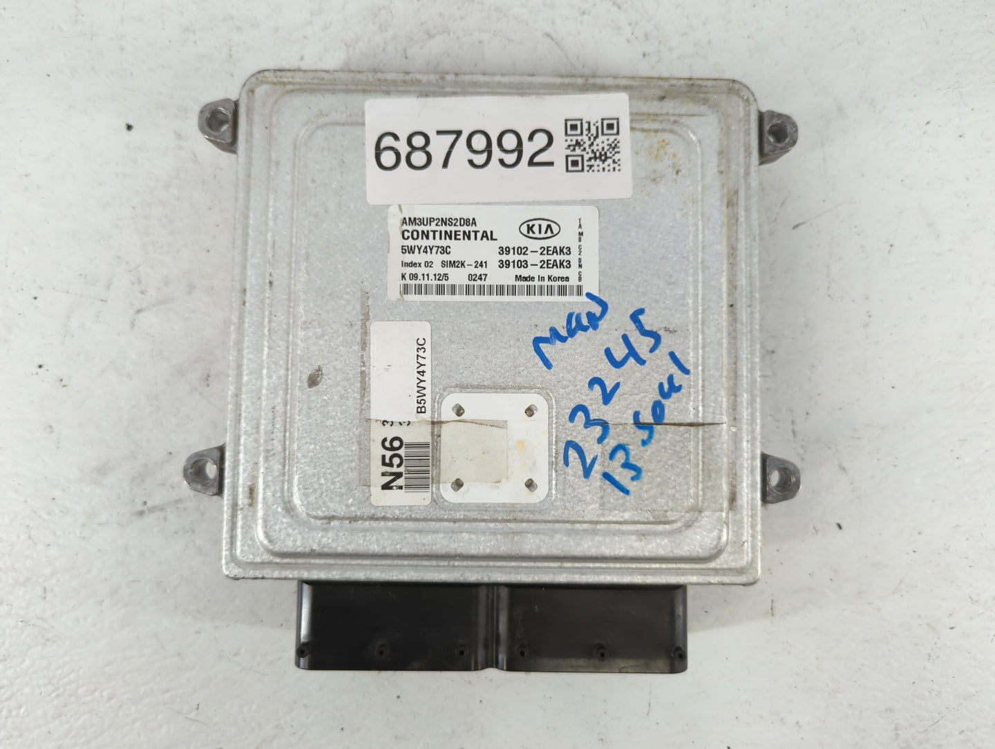 2013 Kia Soul PCM Engine Control Computer ECU ECM PCU OEM P/N:39103-2EAK3 39102-2EAK3 Fits OEM Used Auto Parts - Oemusedauto