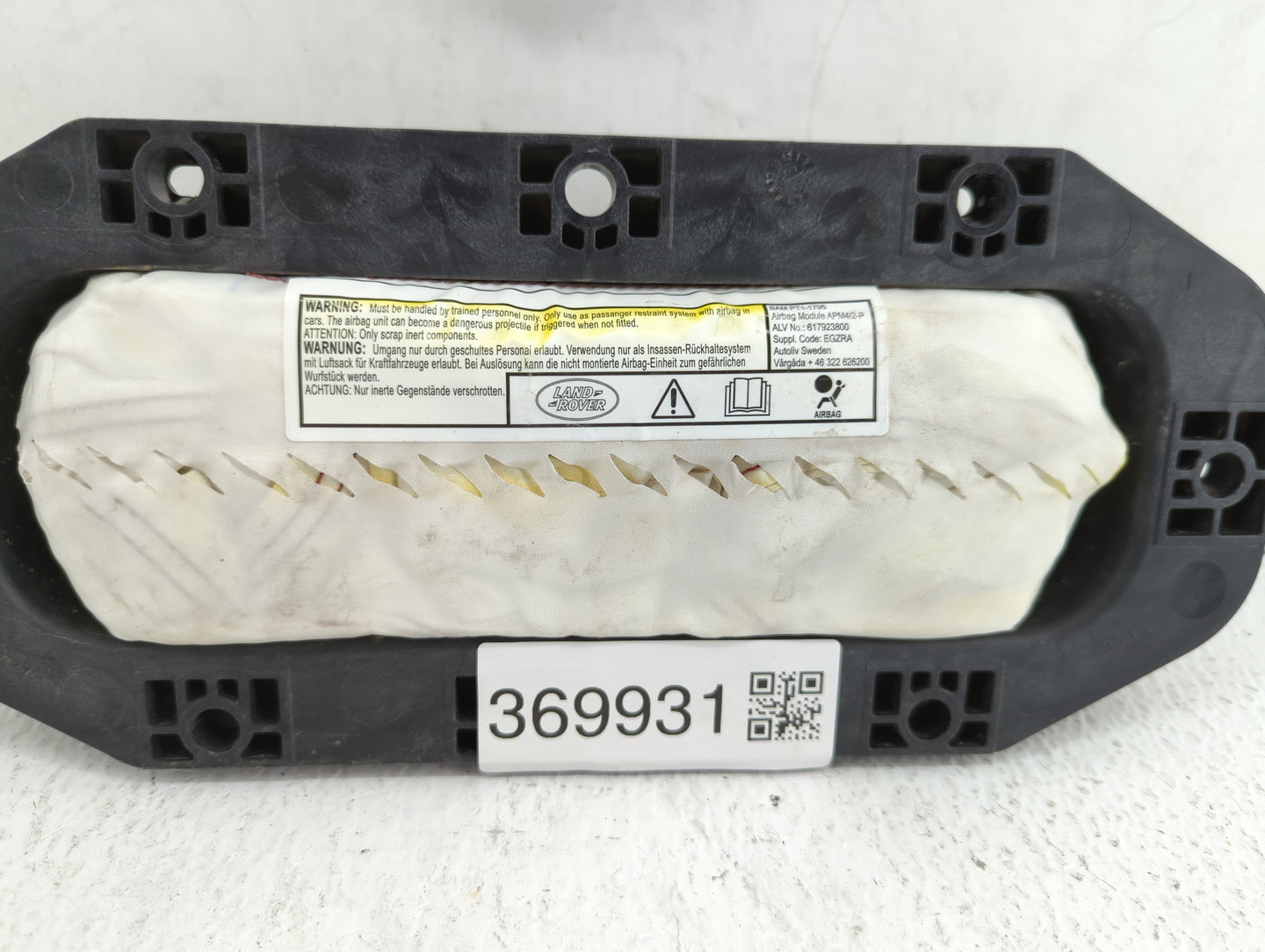 2012 Land Rover Range Rover Evoque Air Bag Passenger Right Dashboard Oem - Oemusedautoparts1.com