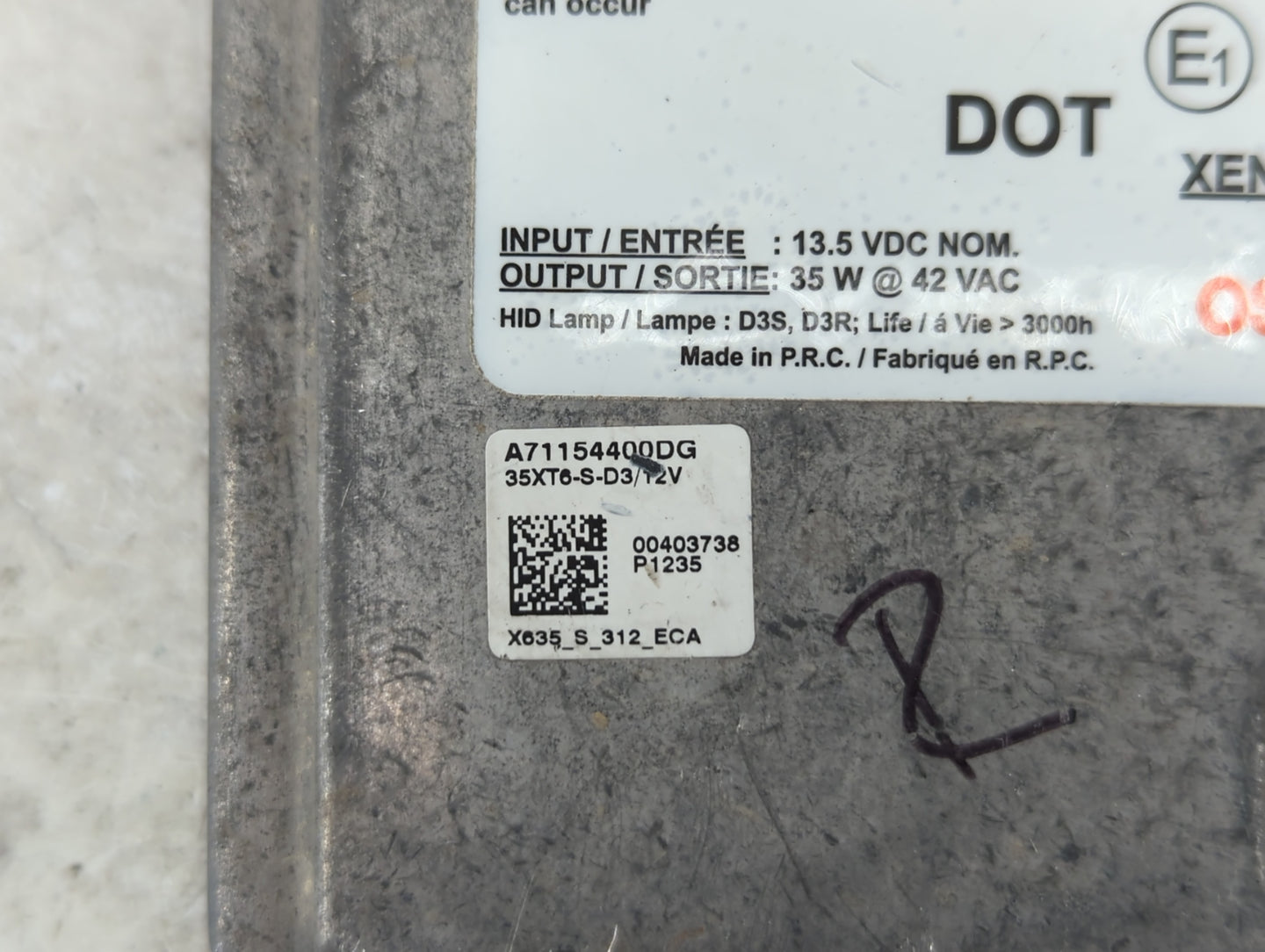2012-2013 Land Rover Range Rover Evoque Headlight Ballast Head Light - Oemusedautoparts1.com