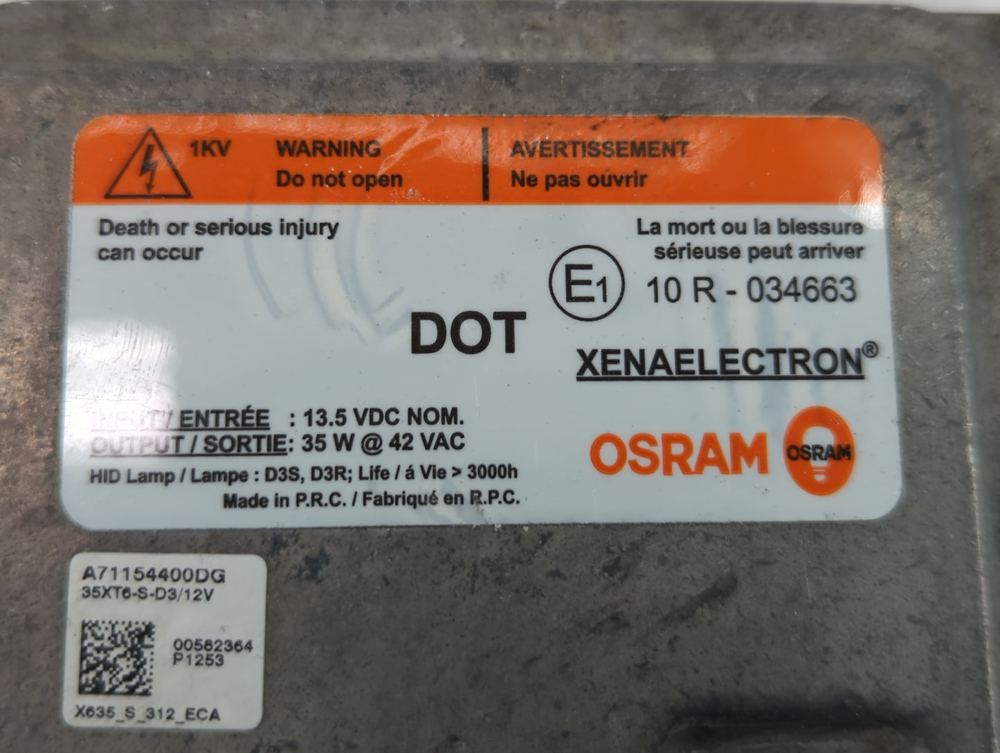 2012-2013 Land Rover Range Rover Evoque Headlight Ballast Head Light - Oemusedautoparts1.com